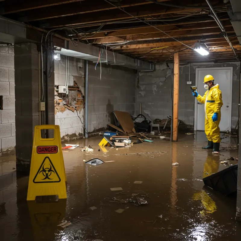 Flooded Basement Electrical Hazard in East Moriches, NY Property